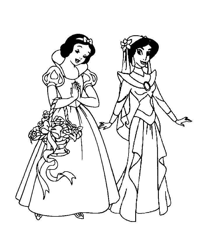 Kids-n-fun.com | 33 coloring pages of Disney Princesses